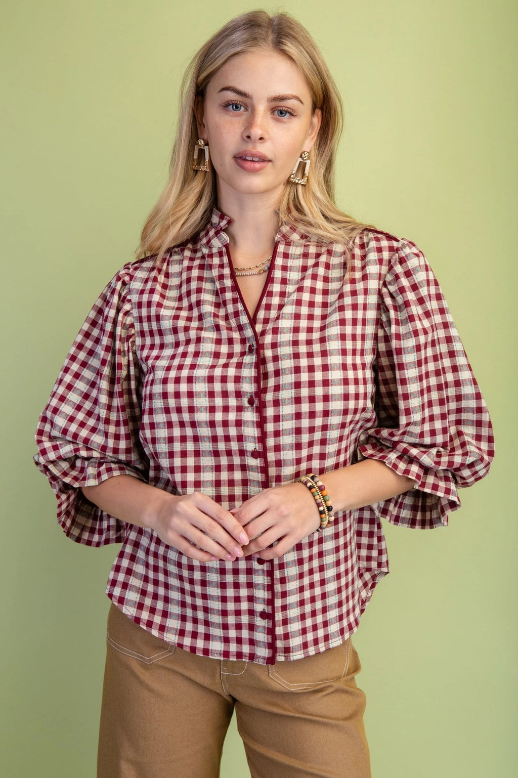 S89474 - Check Print Top – STYLE USA